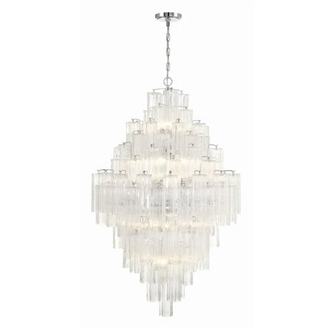 Addis Diamond Chandelier 49’’H Chrome / Clear Chandelier