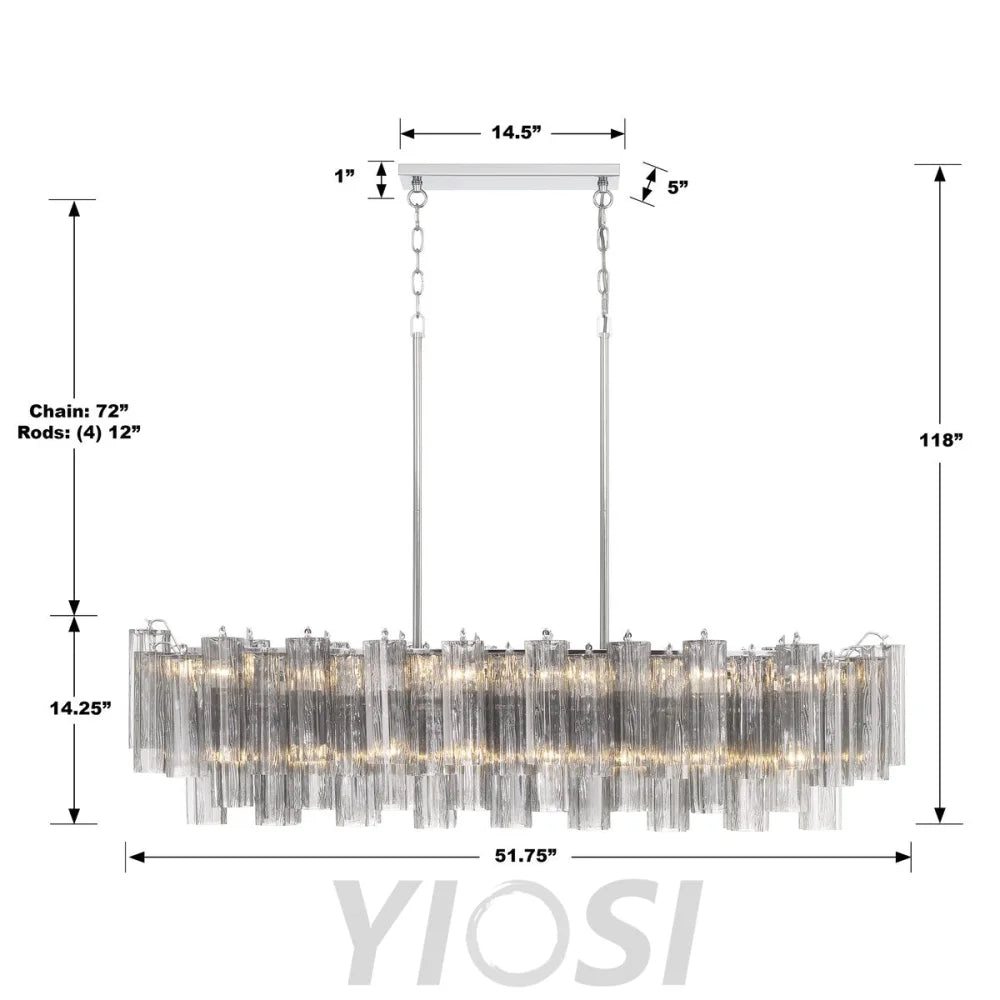 Addis Linear Chandelier 51’’ Chandelier