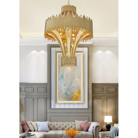 Adisa Modern Multi-Tier Crystal Chandelier