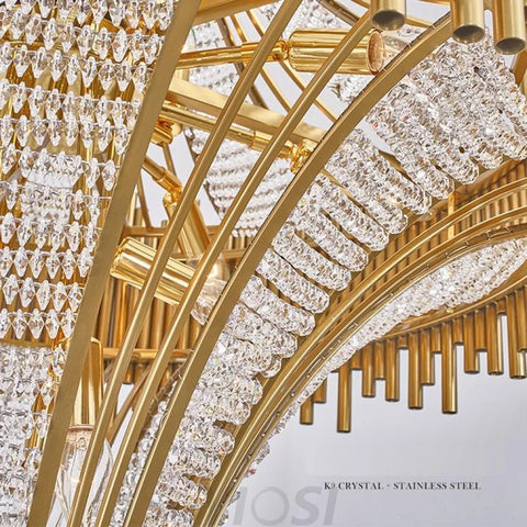 Adisa Modern Multi-Tier Crystal Chandelier