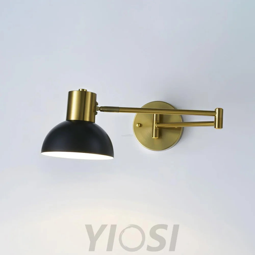 Adjustable Arm Reading Wall Lamp L 16.5″ - Flexible, Swing Arm Sconce-1-Yiosilamp