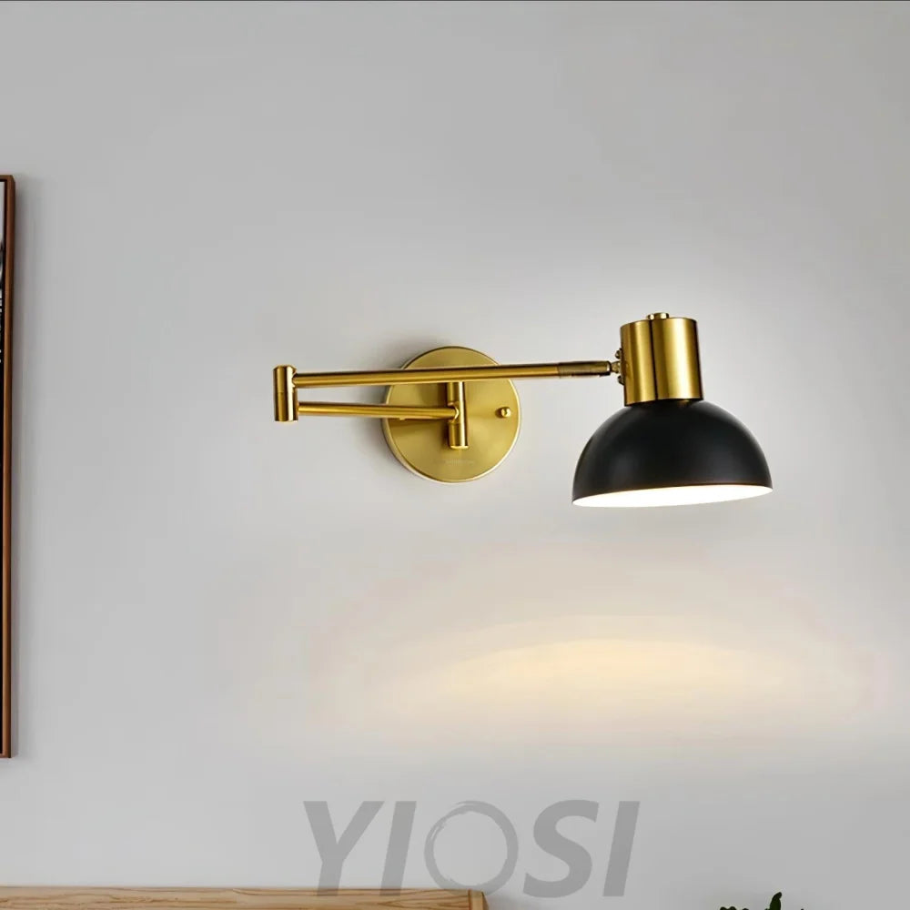 Adjustable Arm Reading Wall Lamp L 16.5″ - Flexible, Swing Arm Sconce-1-Yiosilamp