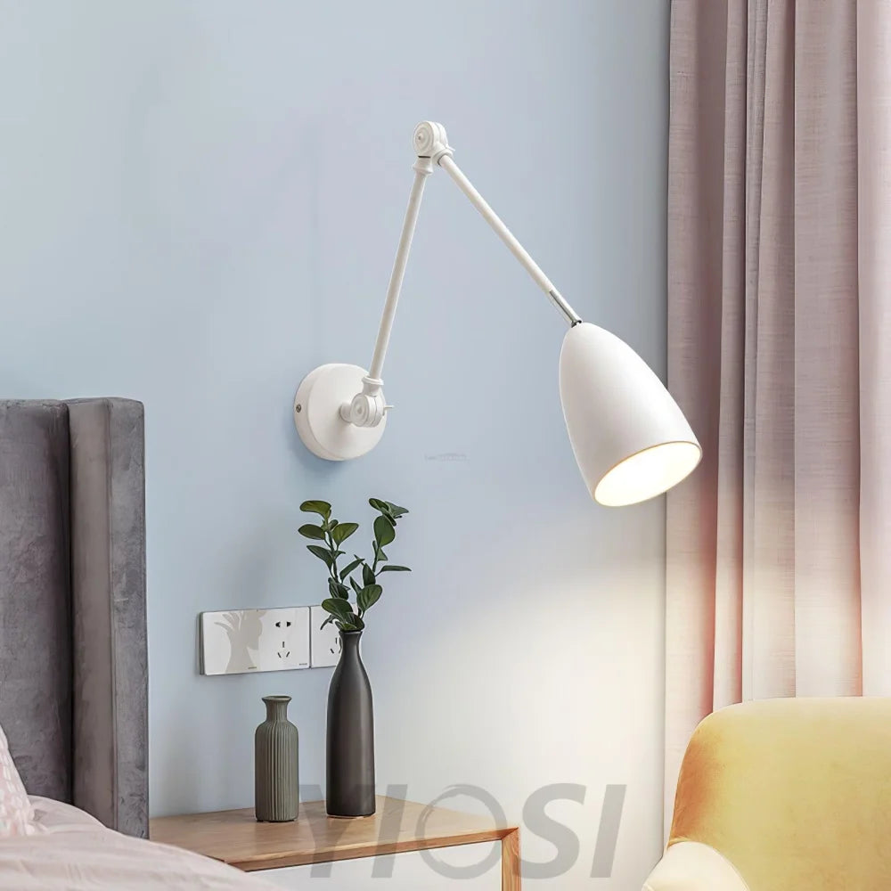 Adjustable Swing Arm Wall Sconce - Flexible, Swing Arm Sconce-1-Yiosilamp