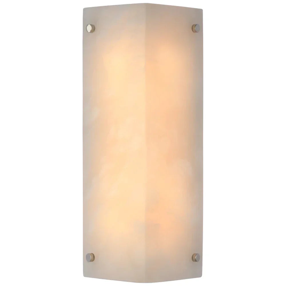 Aerin Clayton Wall Sconce In Alabaster Polished Nickel Wall Sconce For Bedroom Dining Room