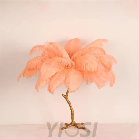 ostrich feather lamp shade