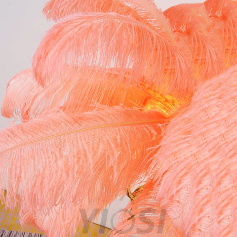 pink feather table lamp