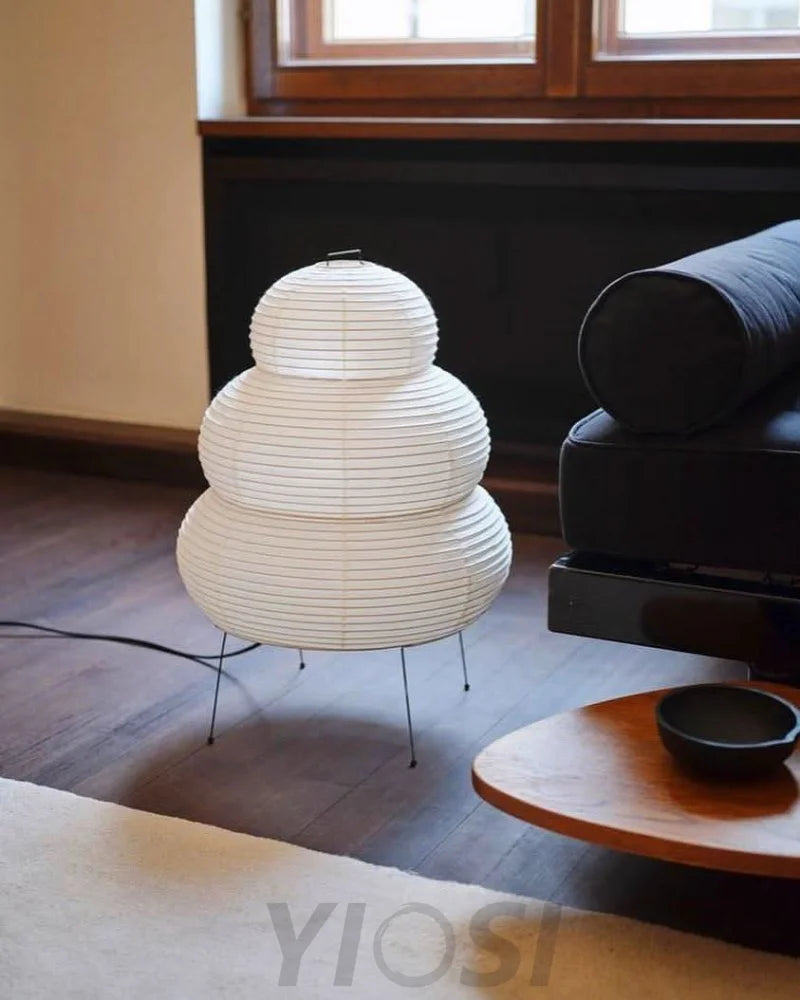 Akari Paper Round Table Lamp - Yiosilamp