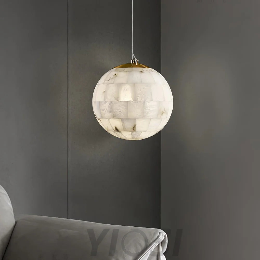 Alabaster Ball Pendant Light - Alabaster, Alabaster Pendant-1-Yiosilamp