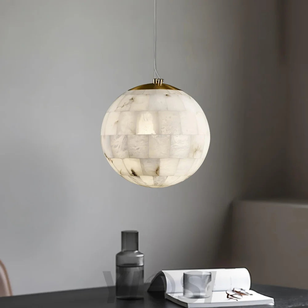 Alabaster Ball Pendant Light - Alabaster, Alabaster Pendant-1-Yiosilamp