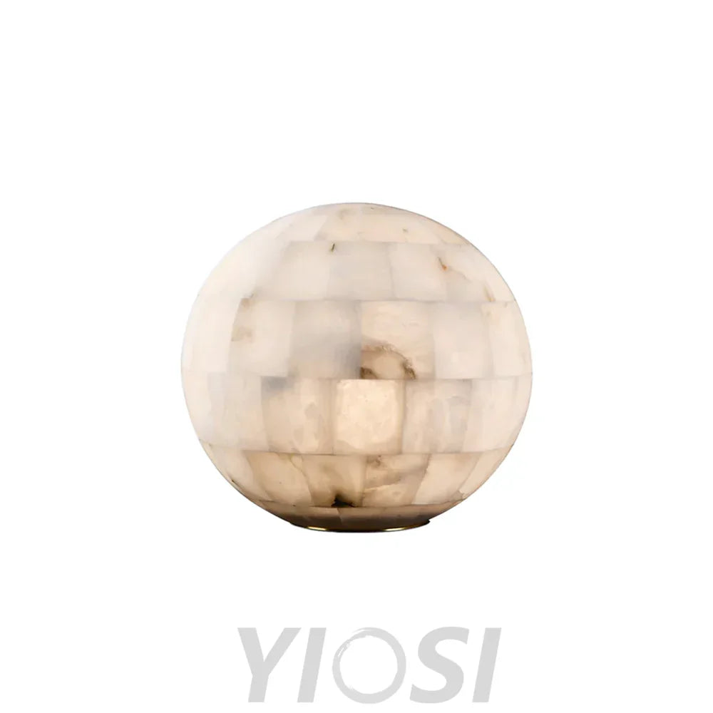 Alabaster Ball Table Lamp