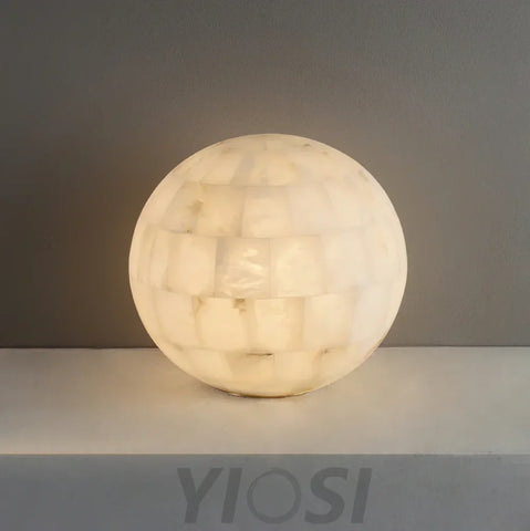 Alabaster Ball Table Lamp