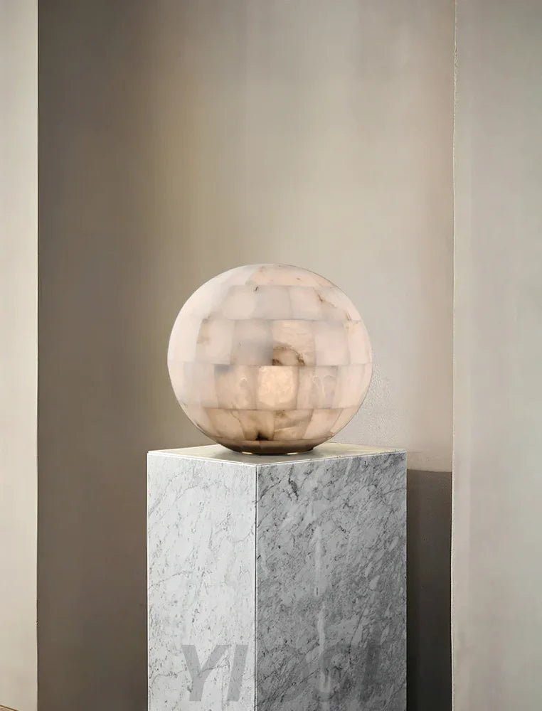 Alabaster Ball Table Lamp