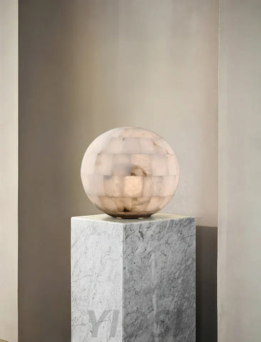 Alabaster Ball Table Lamp