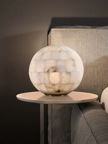 Alabaster Ball Table Lamp