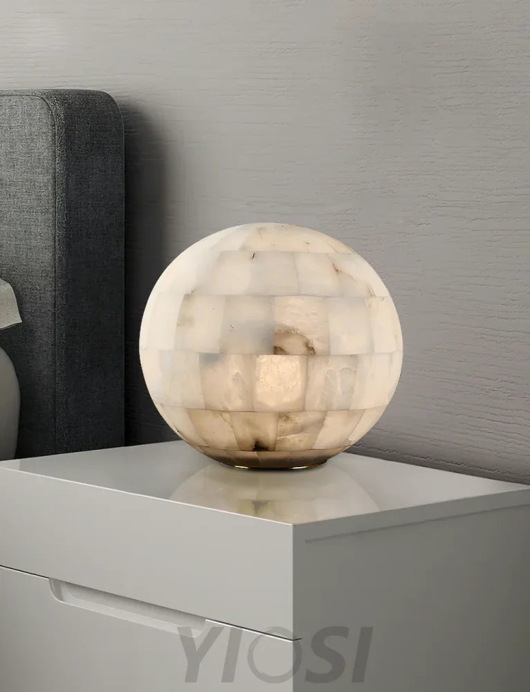 Alabaster Ball Table Lamp