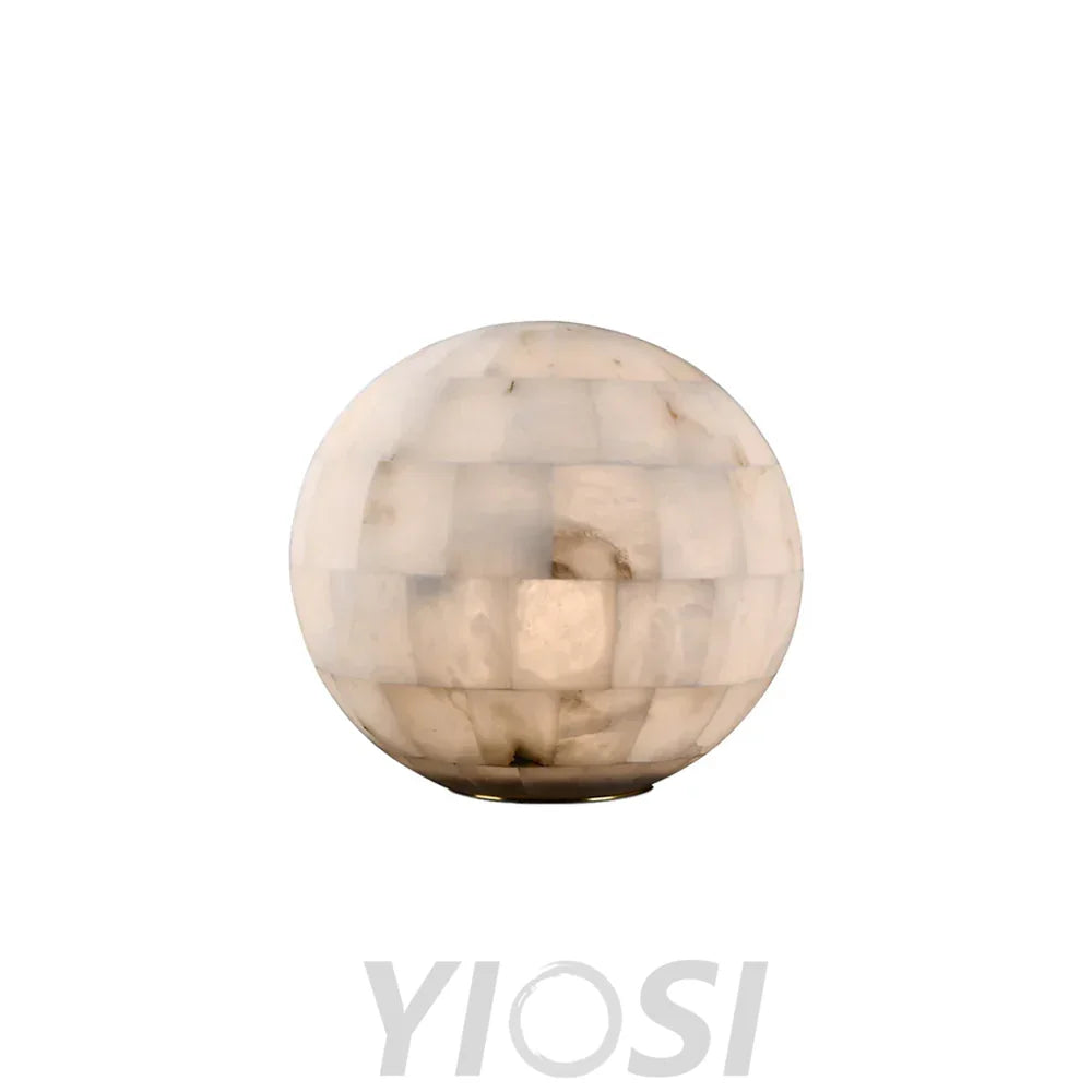 Alabaster Ball Table Lamp