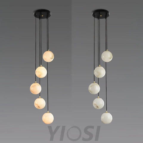 Alabaster Balls Cluster Chandelier with 3/5/7/9/16/18 heads - Yiosilamp