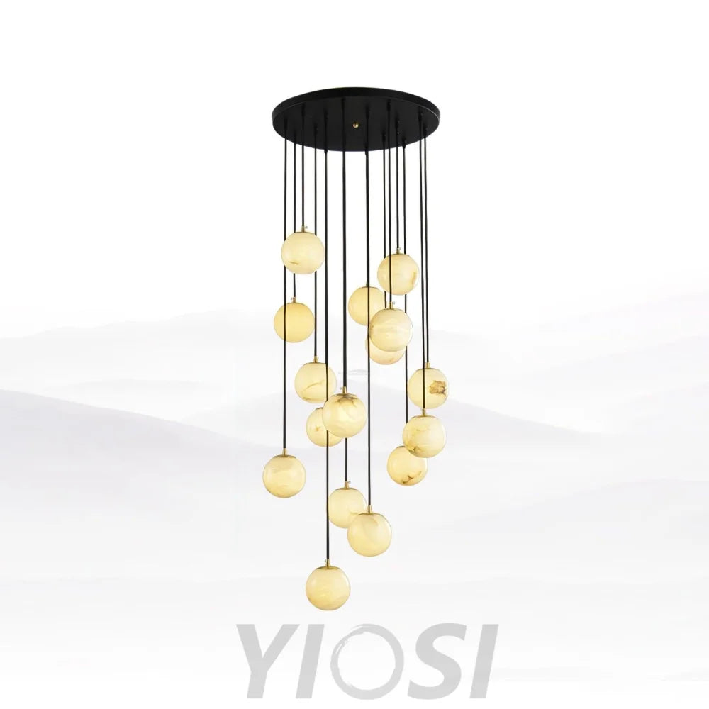 Alabaster Balls Cluster Chandelier with 3/5/7/9/16/18 heads - Yiosilamp