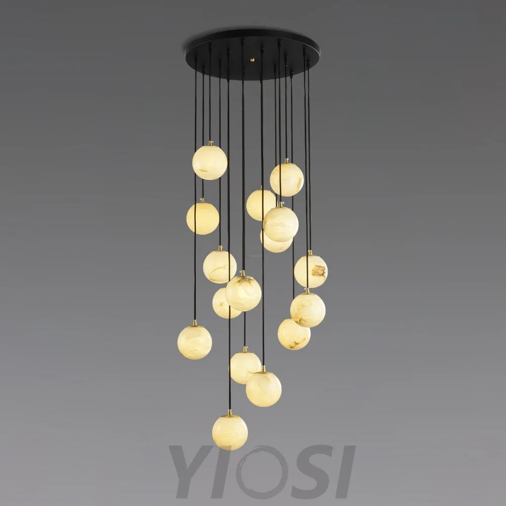 Alabaster Balls Cluster Chandelier with 3/5/7/9/16/18 heads - Yiosilamp