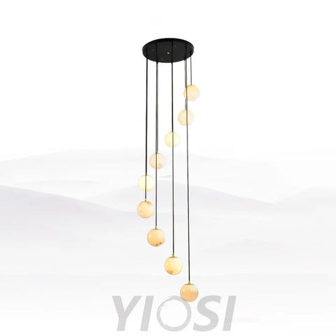 Alabaster Balls Cluster Chandelier with 3/5/7/9/16/18 heads - Yiosilamp