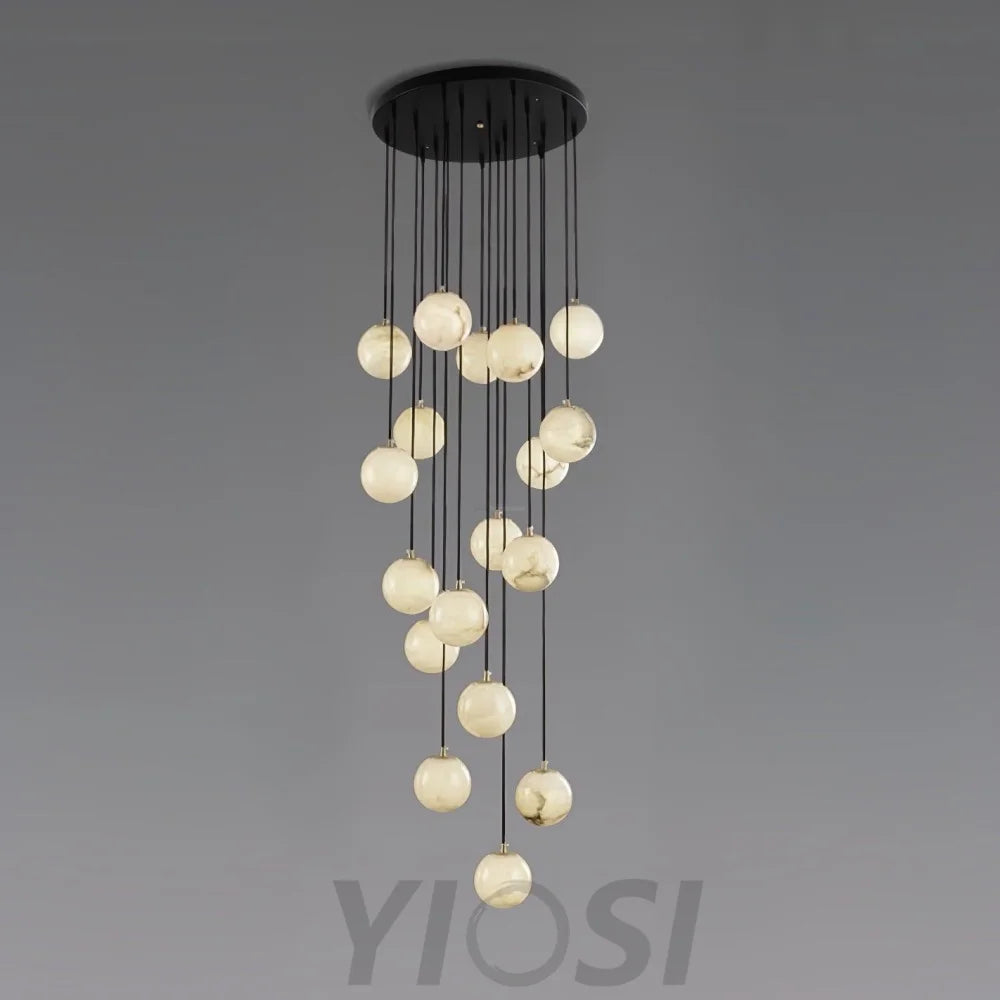 Alabaster Balls Cluster Chandelier with 3/5/7/9/16/18 heads - Yiosilamp