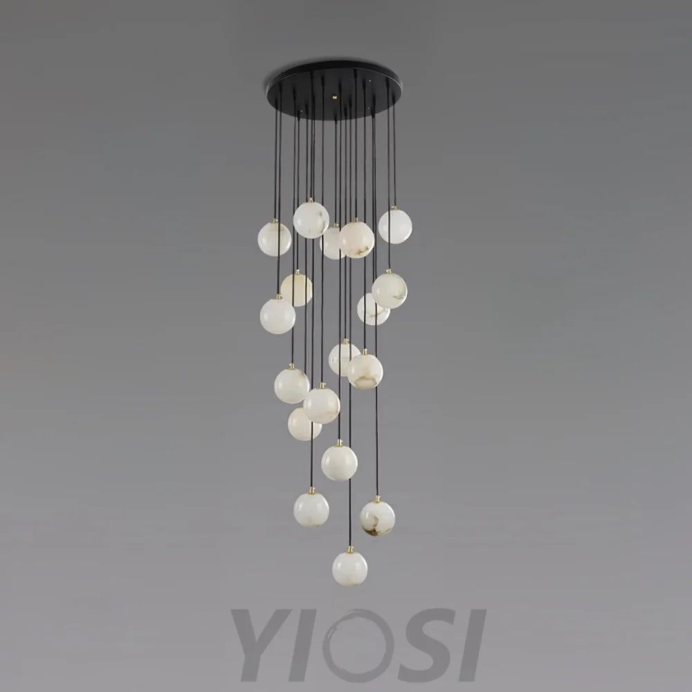 Alabaster Balls Cluster Chandelier with 3/5/7/9/16/18 heads - Yiosilamp