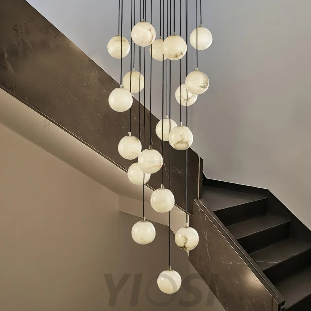 Alabaster Balls Cluster Chandelier with 3/5/7/9/16/18 heads - Yiosilamp