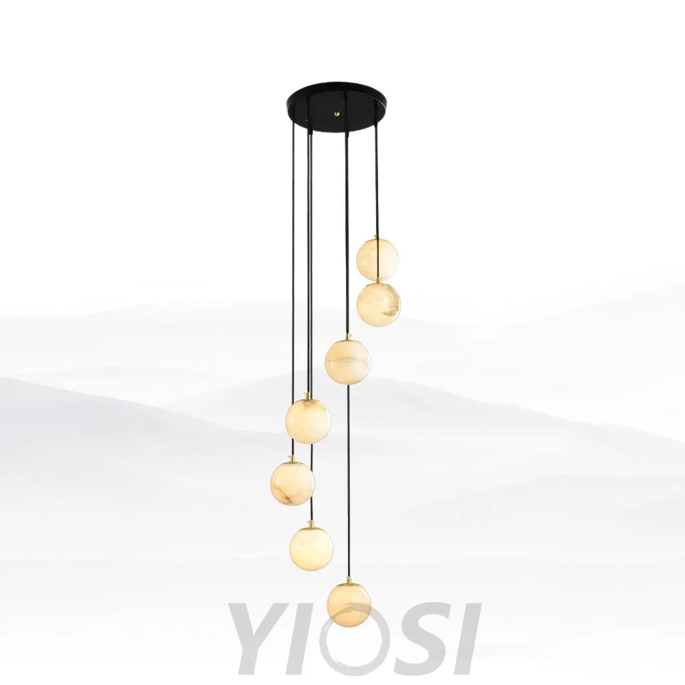 Alabaster Balls Cluster Chandelier with 3/5/7/9/16/18 heads - Yiosilamp