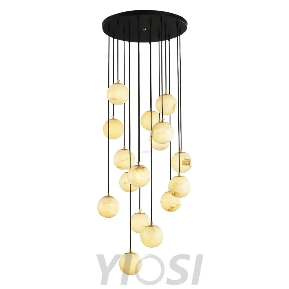 Alabaster Balls Cluster Chandelier with 3/5/7/9/16/18 heads - Yiosilamp