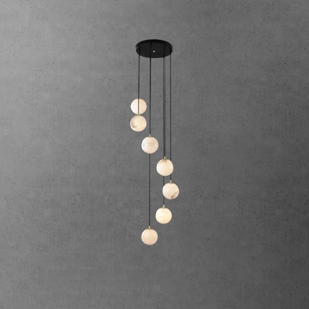 Alabaster Balls Cluster Chandelier with 3/5/7/9/16/18 heads - Yiosilamp