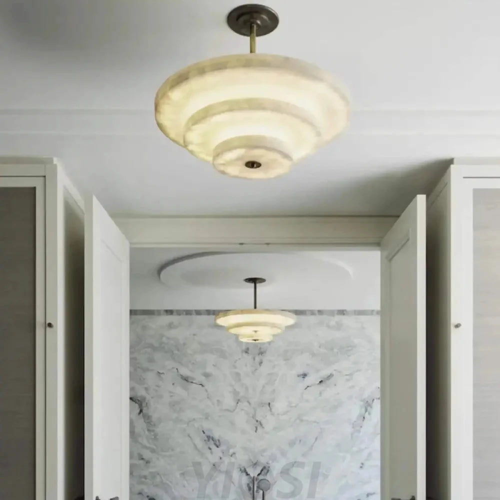 Ice Queen Alabaster Bronze & White LED Chandelier – Elegant 33‑Inch