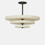 Ice Queen Alabaster Bronze & White LED Chandelier – Elegant 33‑Inch