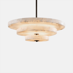 Ice Queen Alabaster Bronze & White LED Chandelier – Elegant 33‑Inch