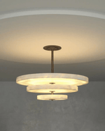 Ice Queen Alabaster Bronze & White LED Chandelier – Elegant 33‑Inch