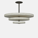 Ice Queen Alabaster Bronze & White LED Chandelier – Elegant 33‑Inch