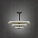 Ice Queen Alabaster Bronze & White LED Chandelier – Elegant 33‑Inch
