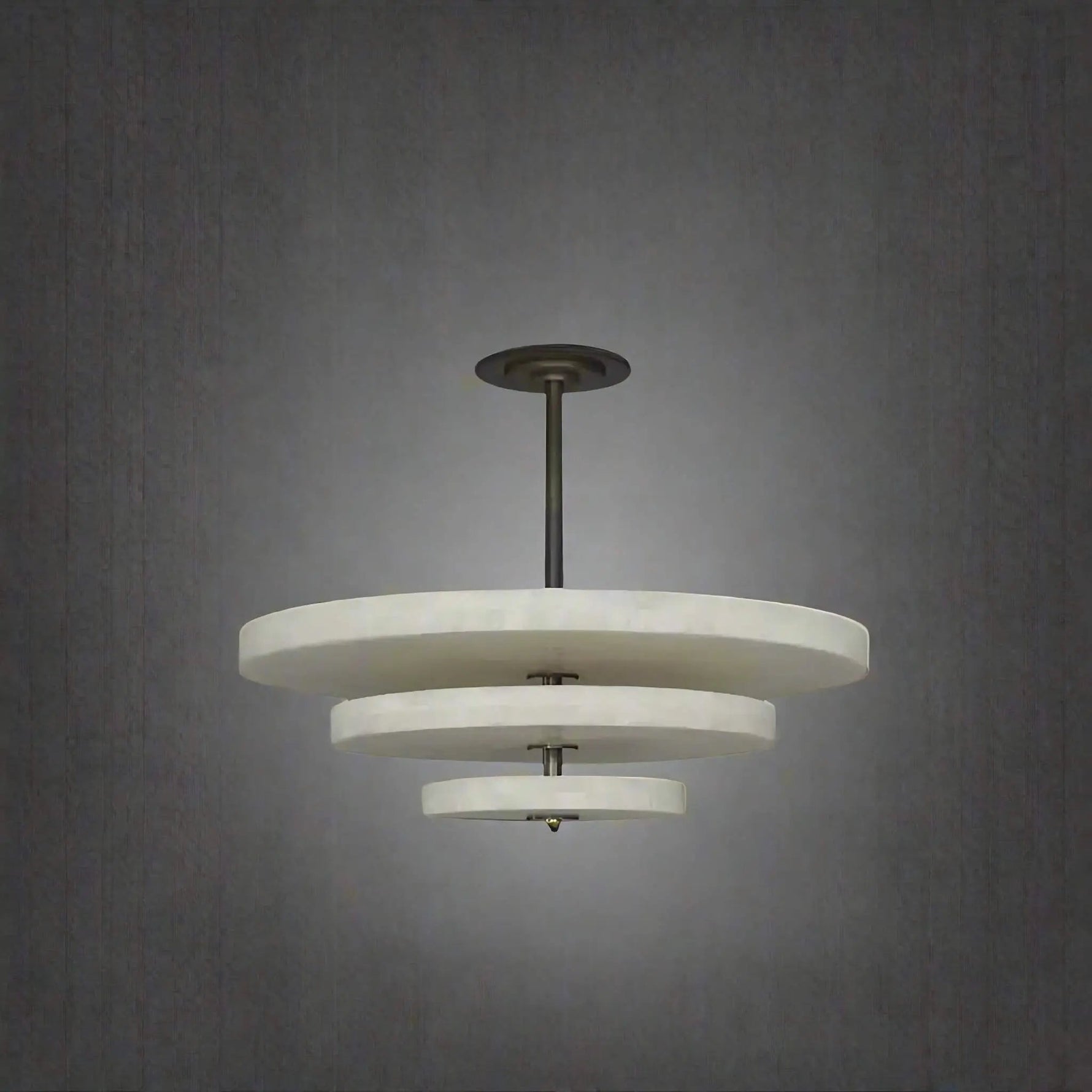 Ice Queen Alabaster Bronze & White LED Chandelier – Elegant 33‑Inch