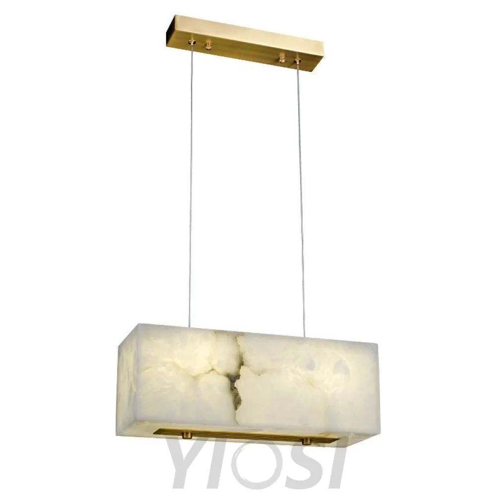 Alabaster Pendant Light Modern Brass Chandelier