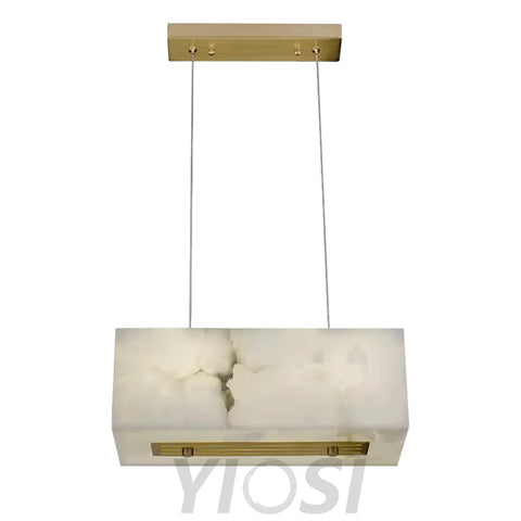 Alabaster Pendant Light Modern Brass Chandelier