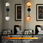 Alabaster Double Spherical Wall Lamp