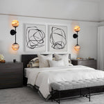 Alabaster Double Spherical Wall Lamp