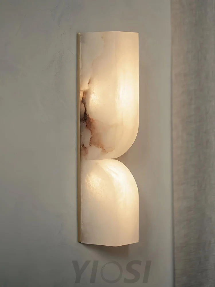 Alabaster Essence Wall Sconce L - Alabaster, Alabaster Wall Lamp-1-Yiosilamp