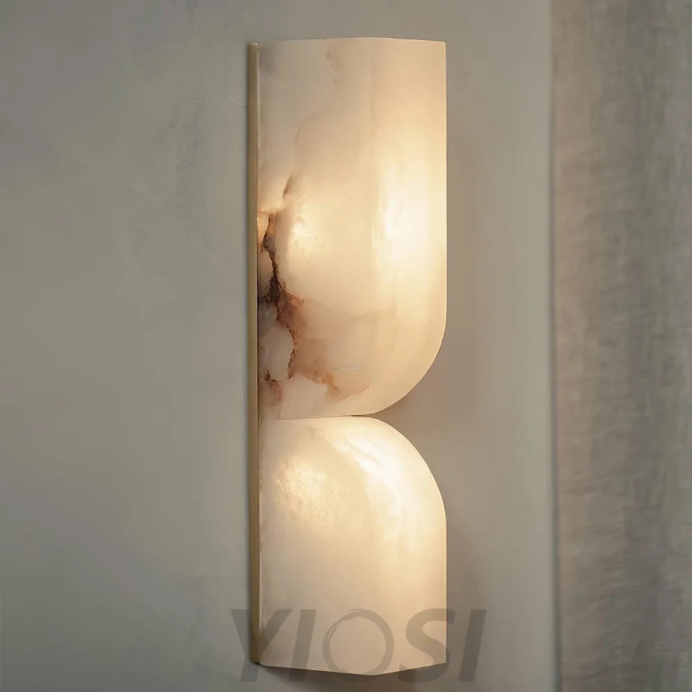 Alabaster Essence Wall Sconce L - Alabaster, Alabaster Wall Lamp-1-Yiosilamp