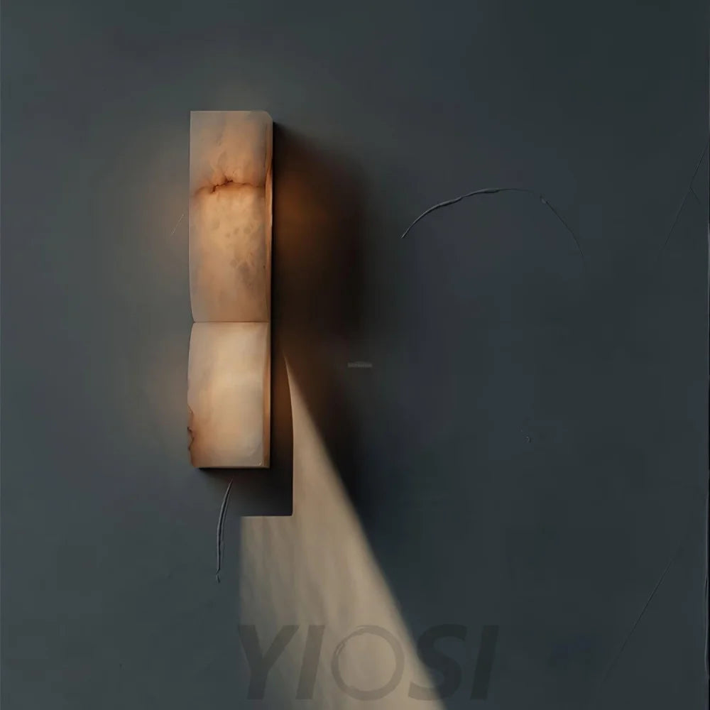 Alabaster Essence Wall Sconce L - Alabaster, Alabaster Wall Lamp-1-Yiosilamp