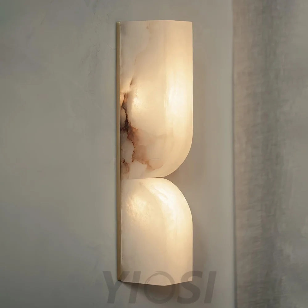 Alabaster Essence Wall Sconce L - Alabaster, Alabaster Wall Lamp-1-Yiosilamp