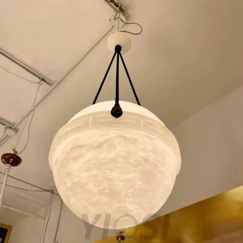 Alabaster Globe Pendant Light For Living Room Kitchen Bathrooms Bedrooms Foyer Stairways Dining