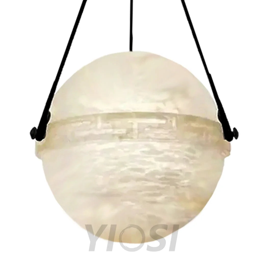 Alabaster Globe Pendant Light