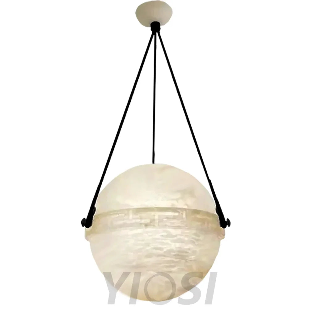 Alabaster Globe Pendant Light