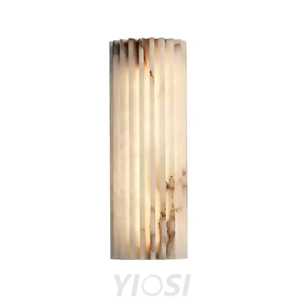 Alvia Alabaster Hand‑Carved Wall Light with Integrated LED