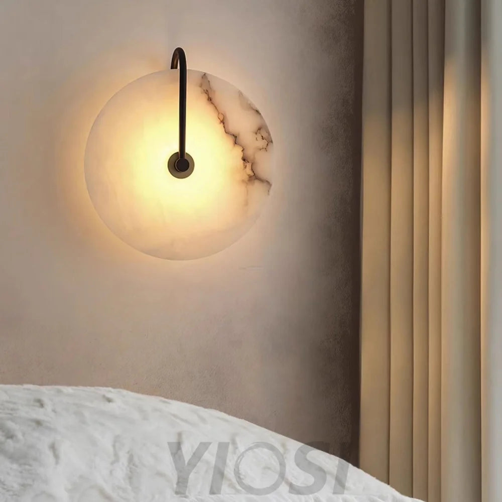 Alabaster LED Wall Lamp 6''/8''/10''/12'' - Yiosilamp